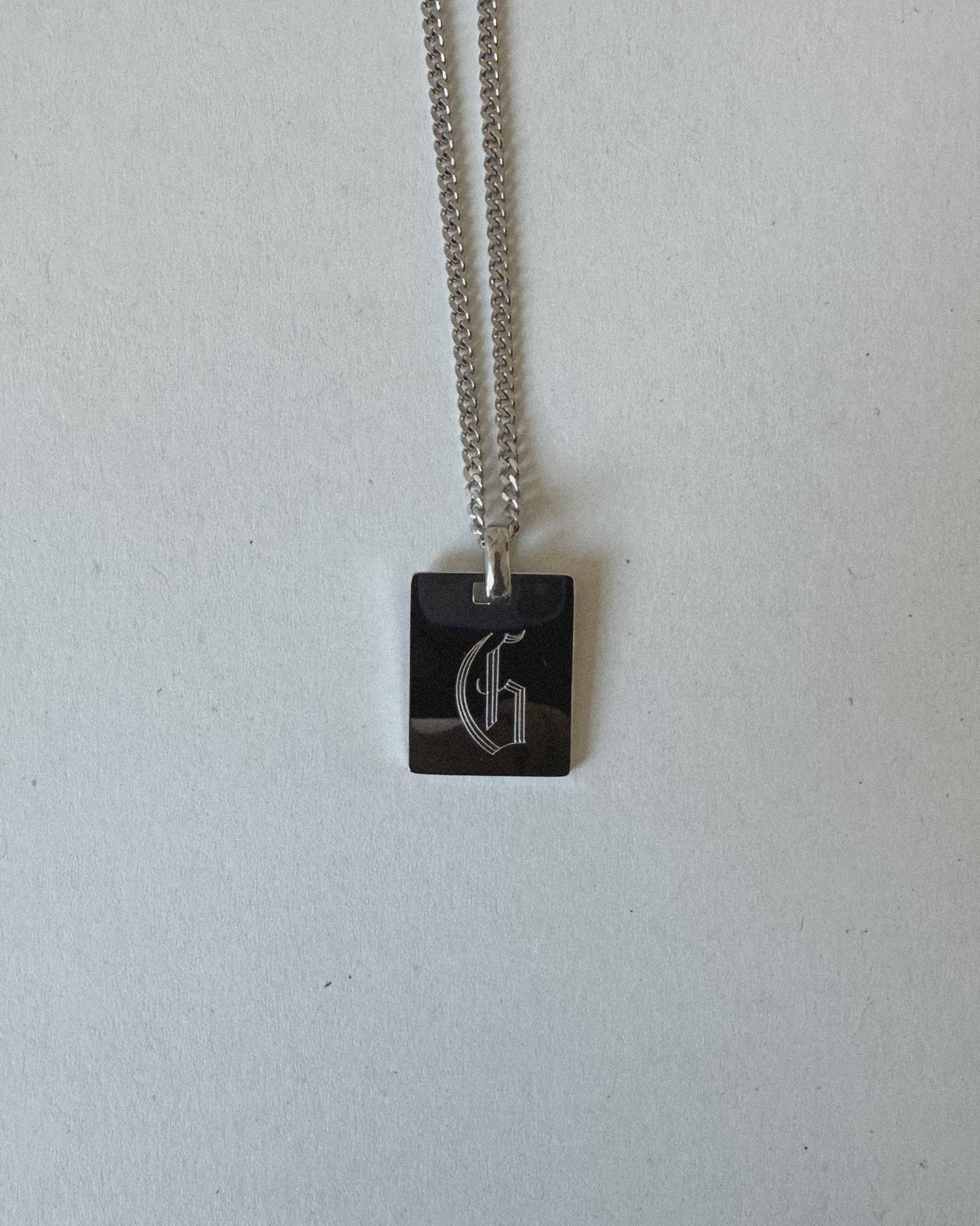 Letter Plate Necklace