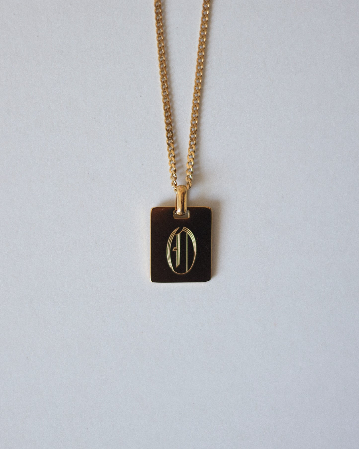 Letter Plate Necklace