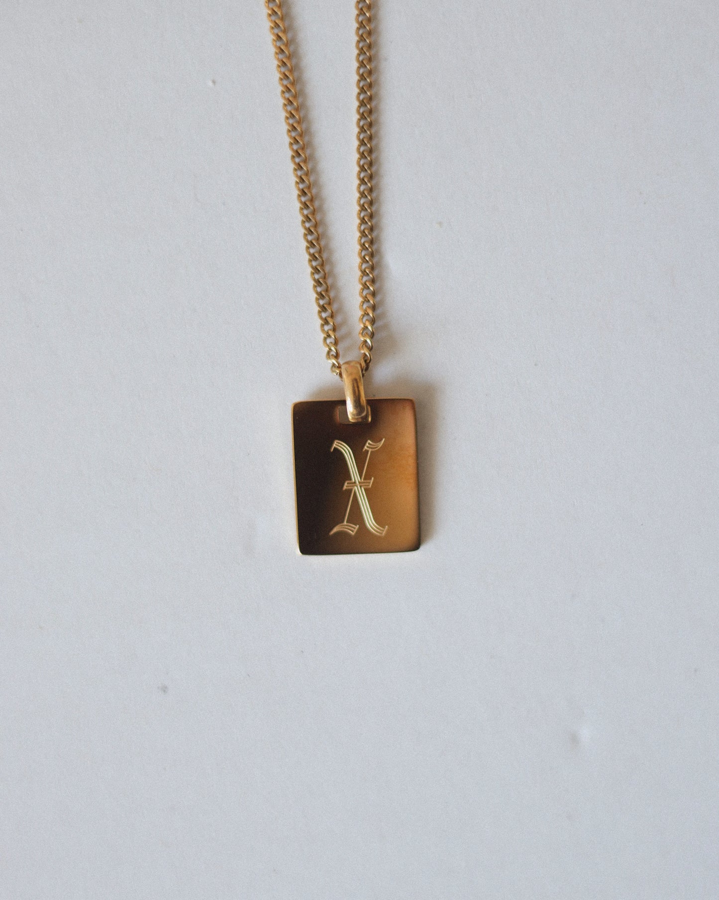 Letter Plate Necklace