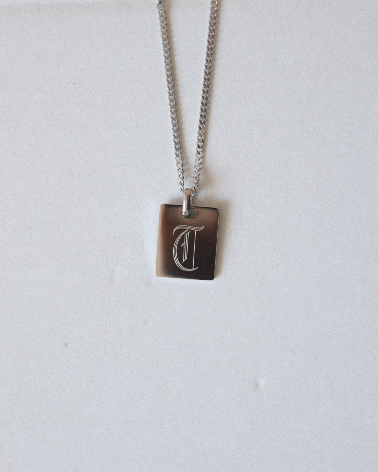 Letter Plate Necklace