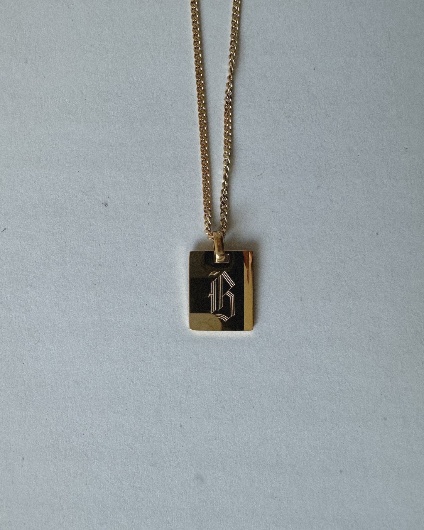 Letter Plate Necklace