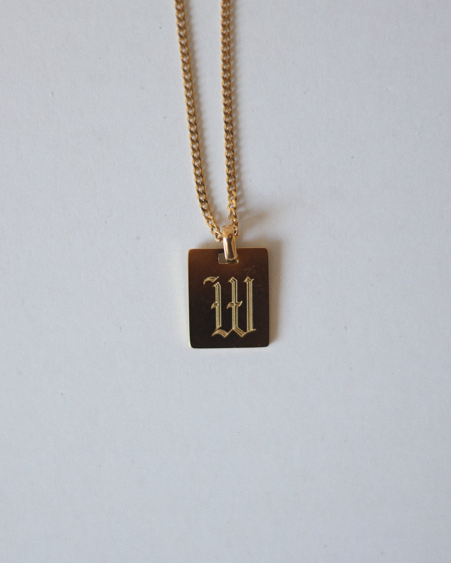 Letter Plate Necklace