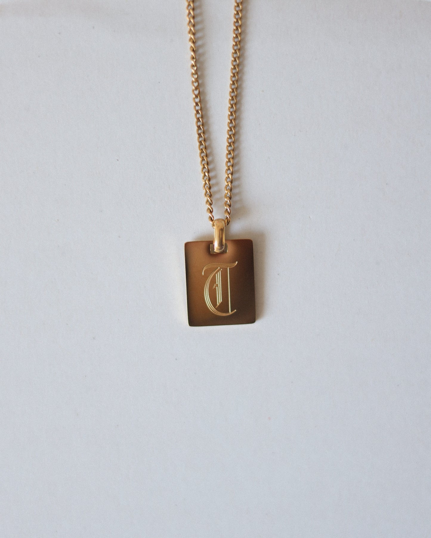 Letter Plate Necklace