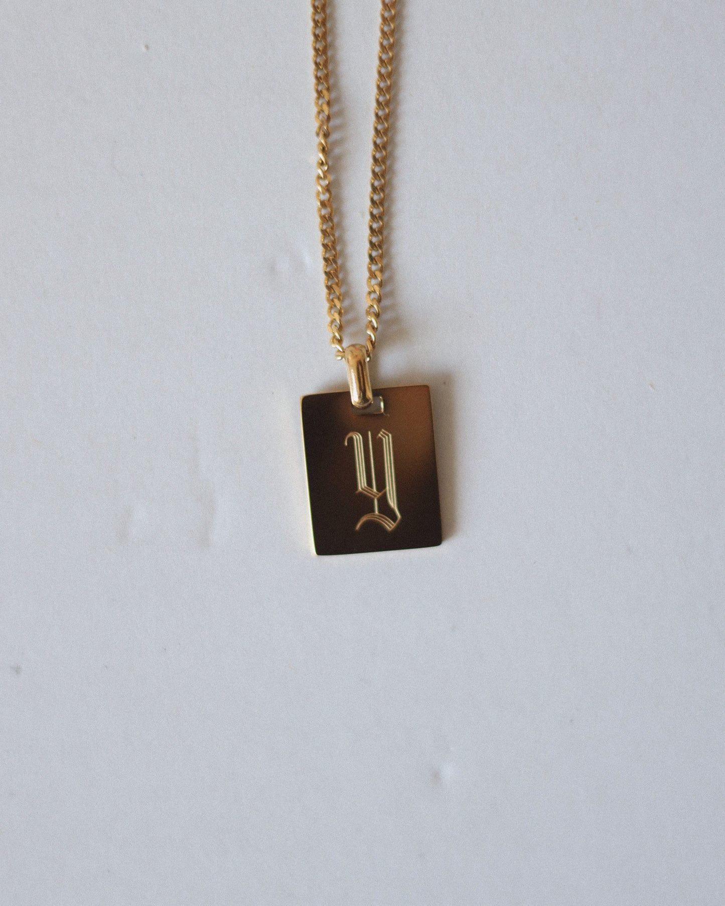 Letter Plate Necklace