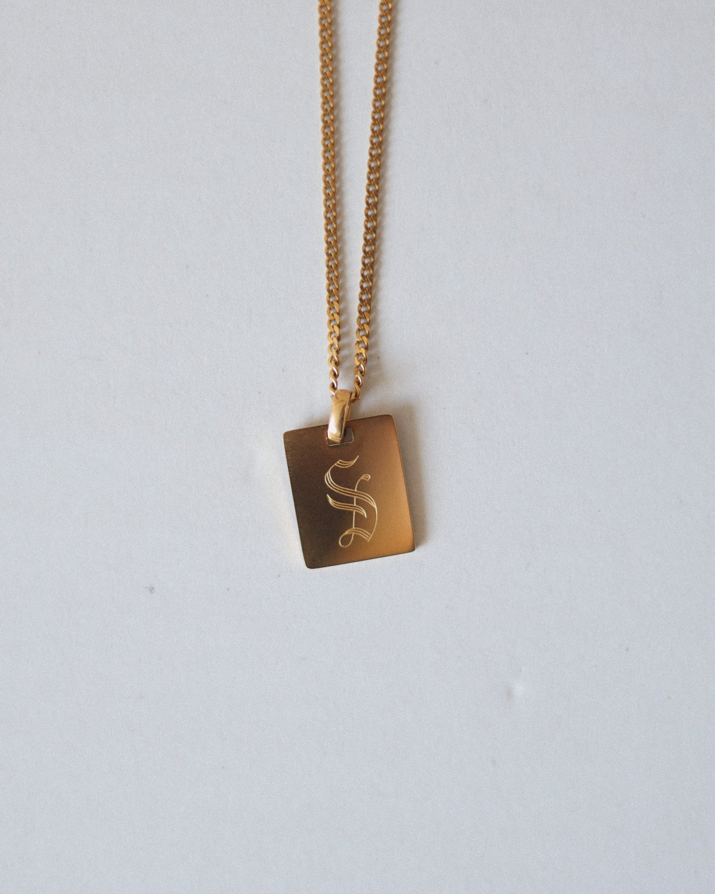 Letter Plate Necklace