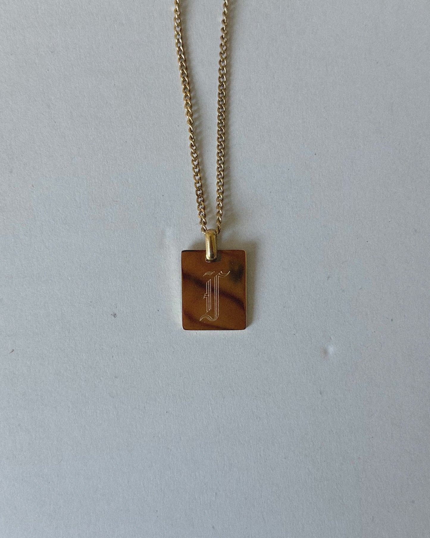 Letter Plate Necklace