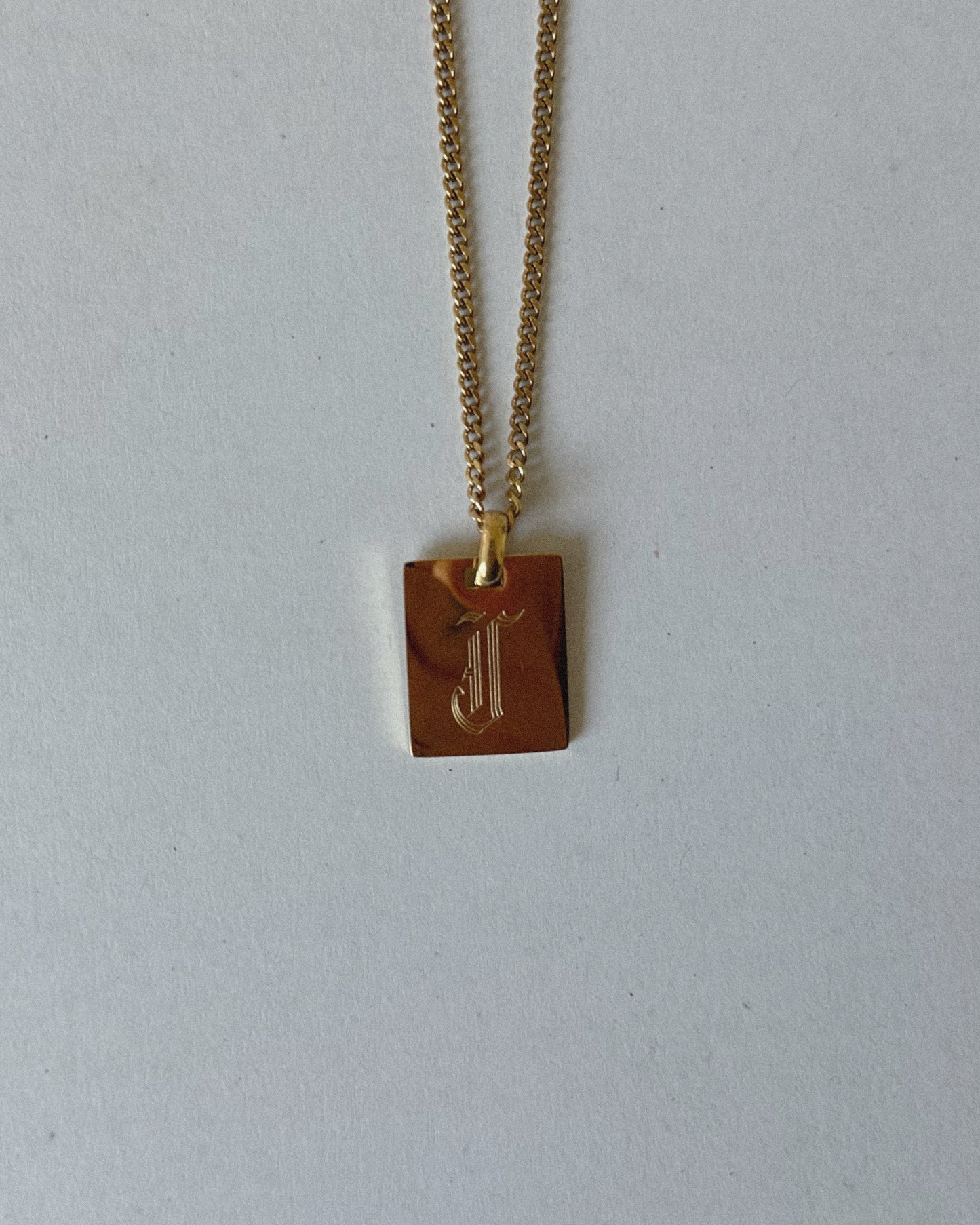 Letter Plate Necklace