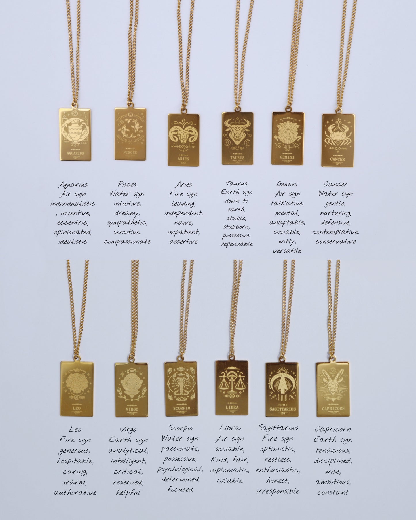 Astrology Plate Necklace