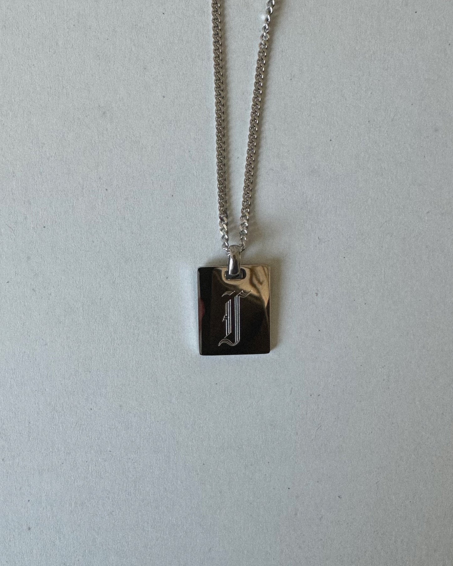 Letter Plate Necklace