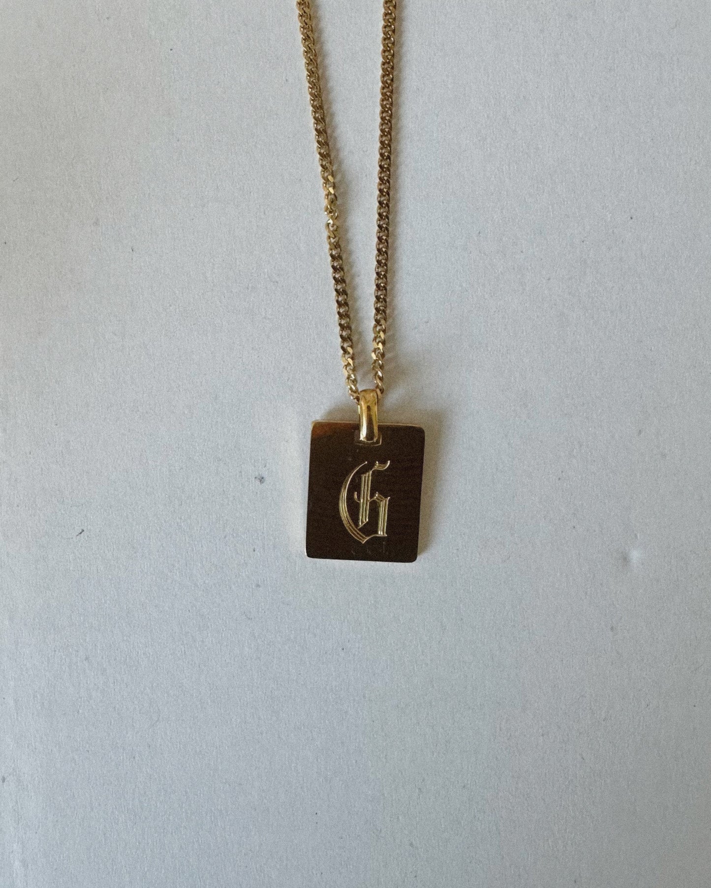 Letter Plate Necklace