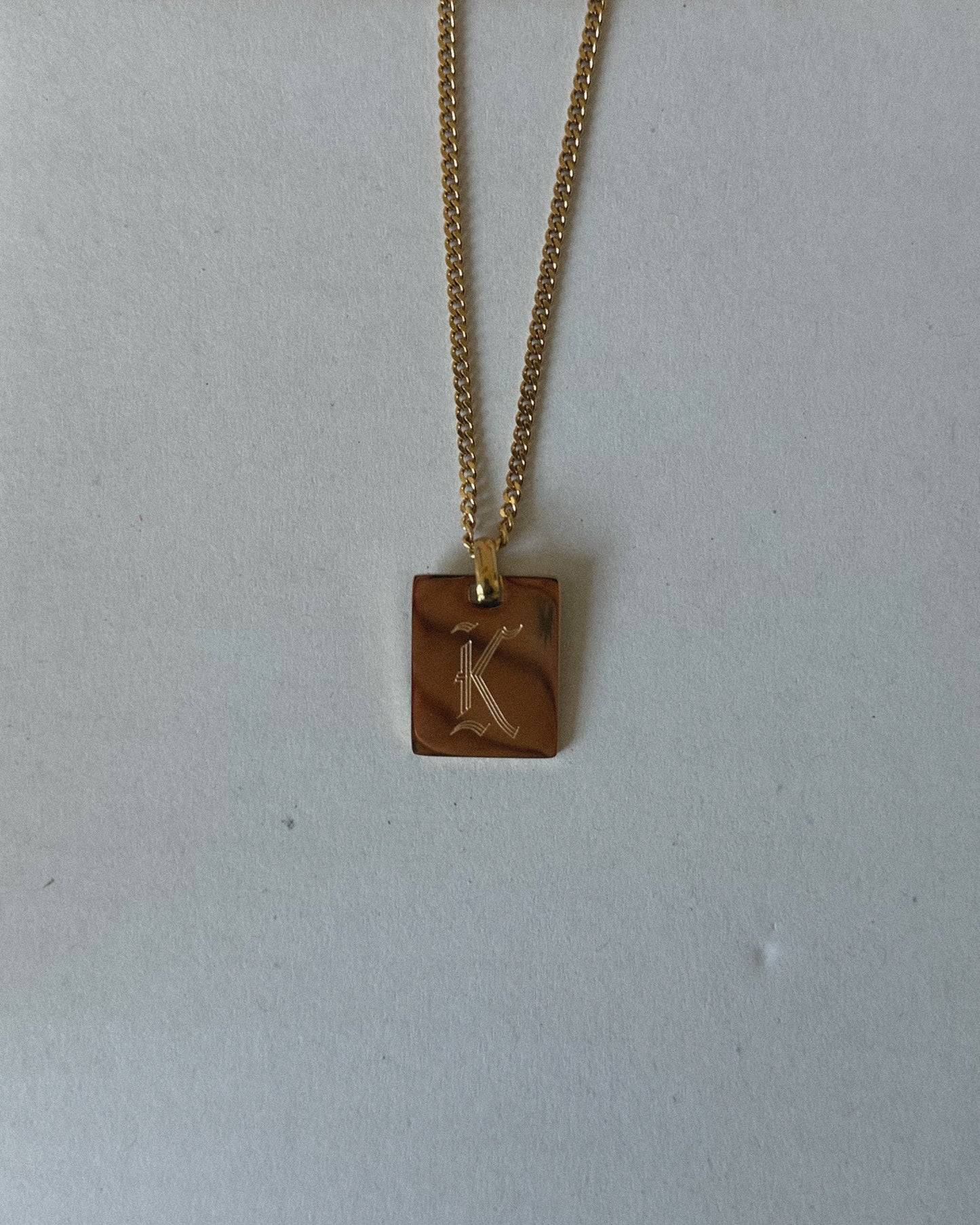 Letter Plate Necklace