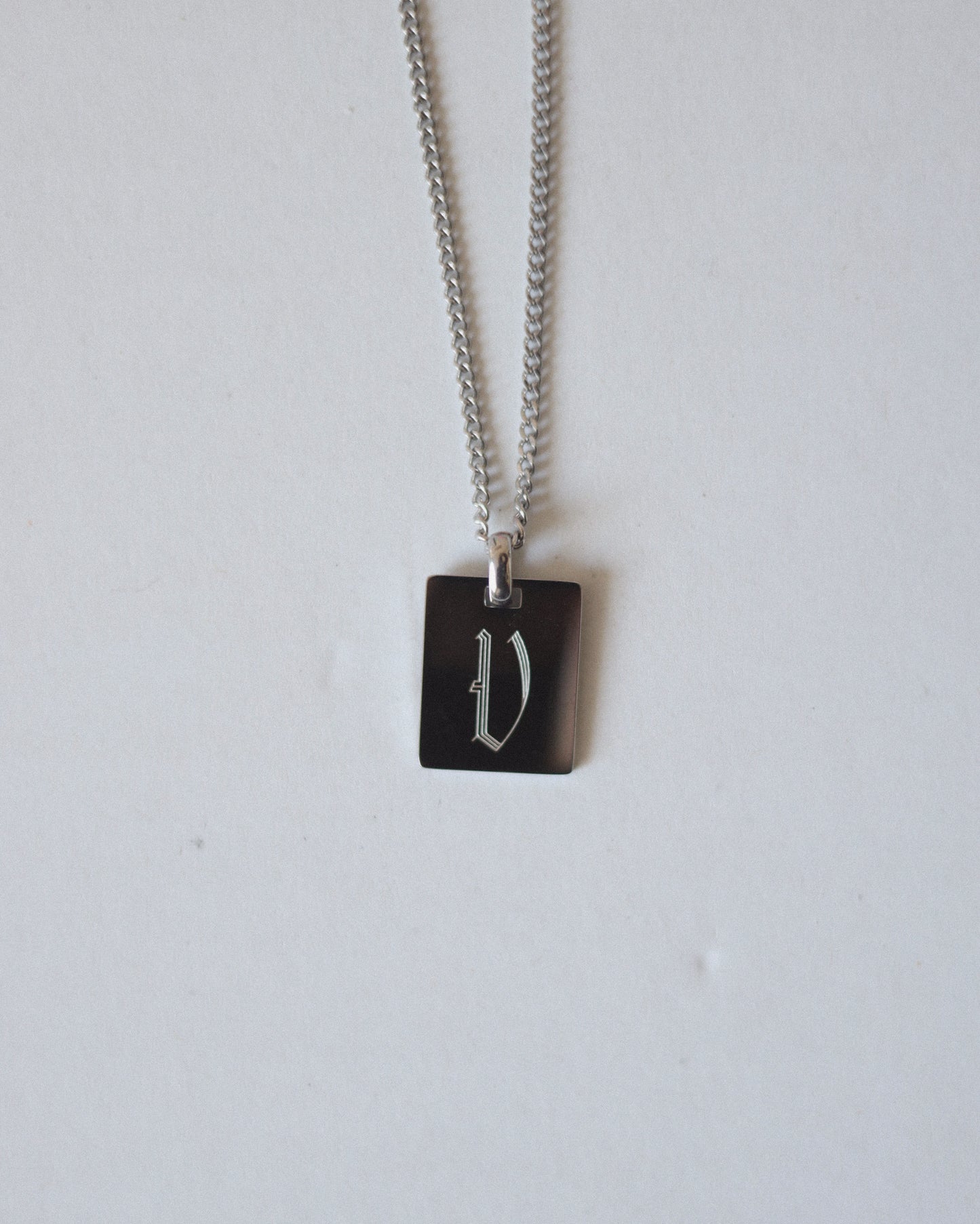 Letter Plate Necklace