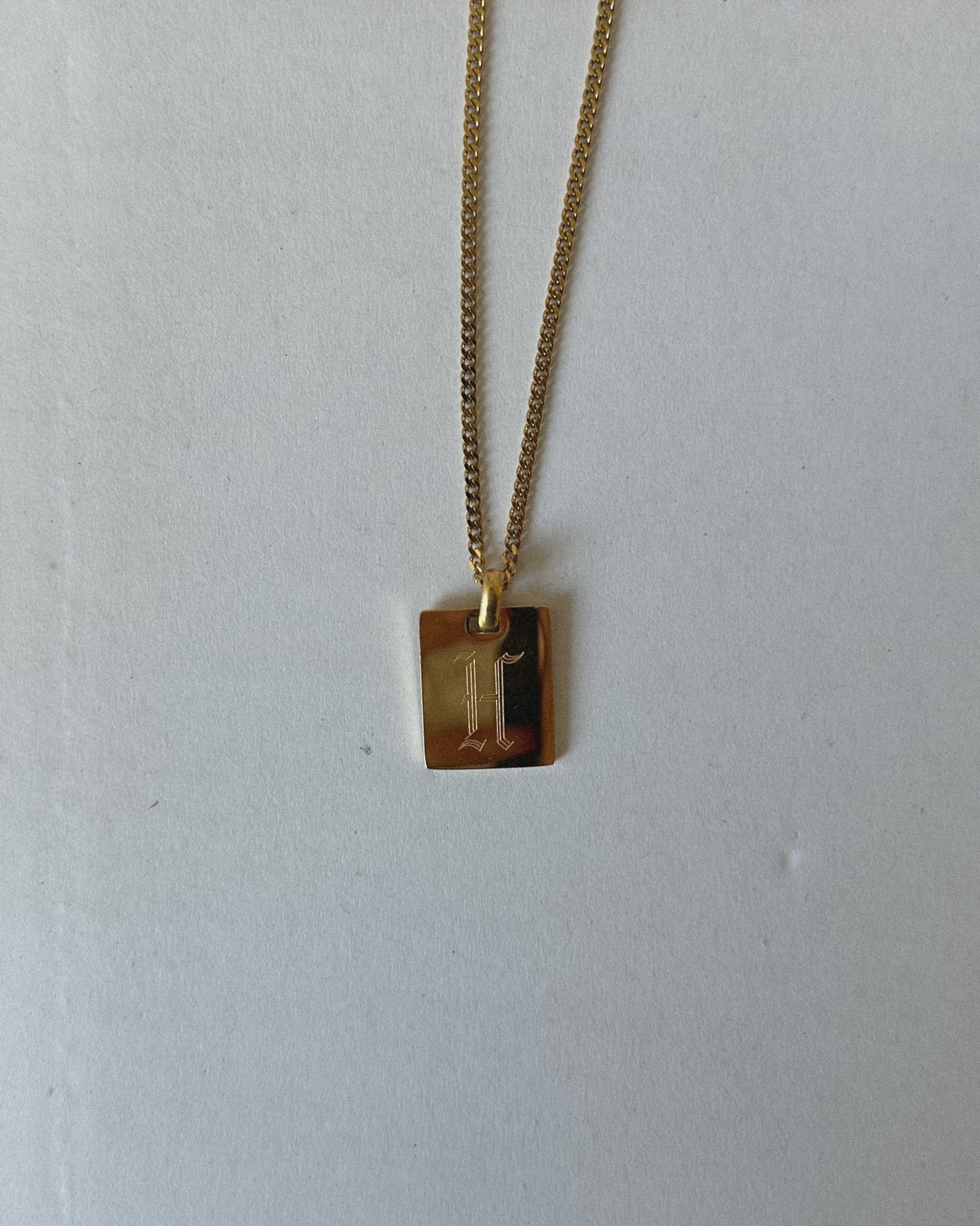 Letter Plate Necklace