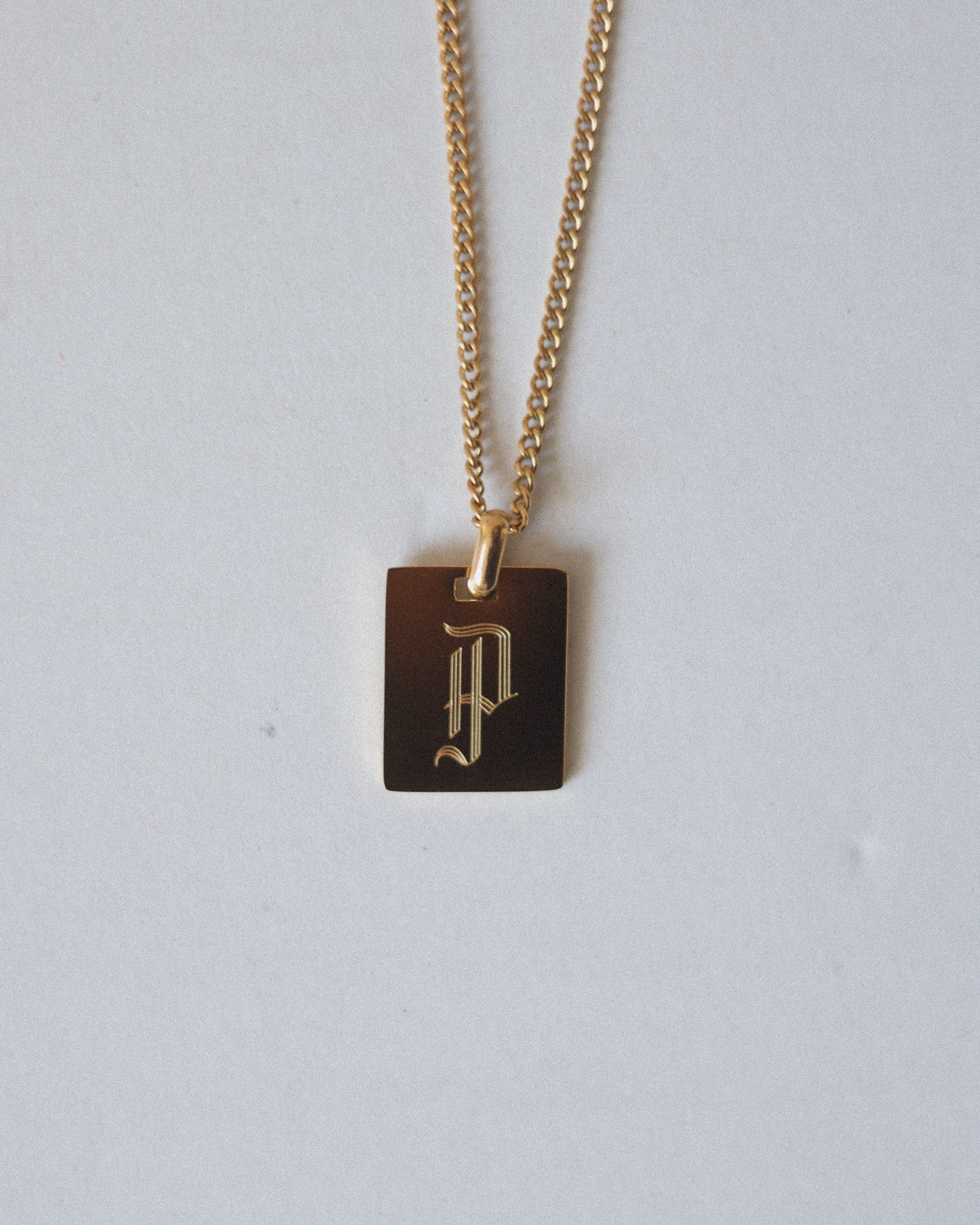 Letter Plate Necklace