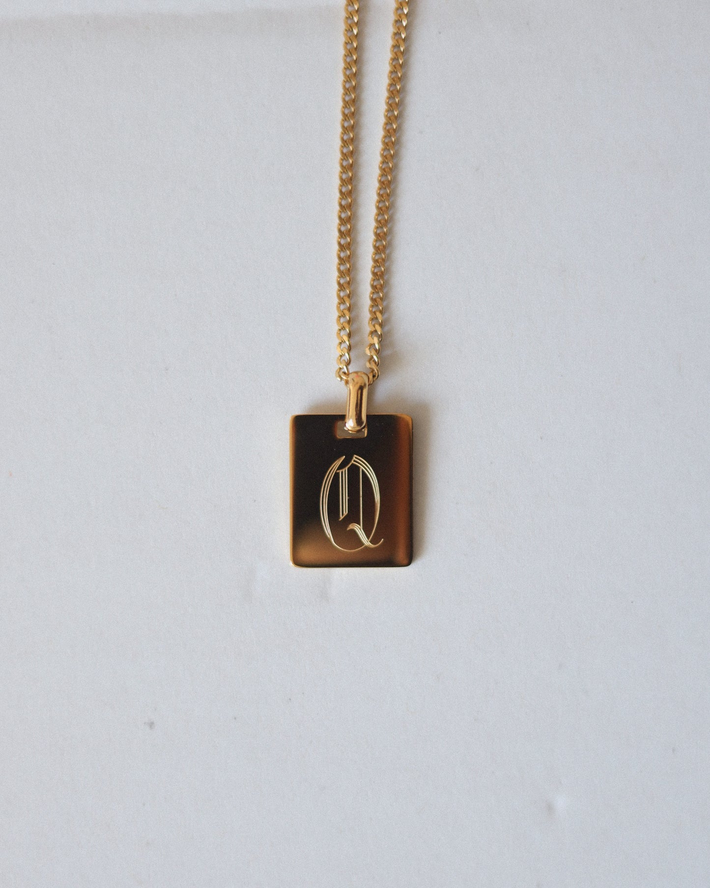 Letter Plate Necklace