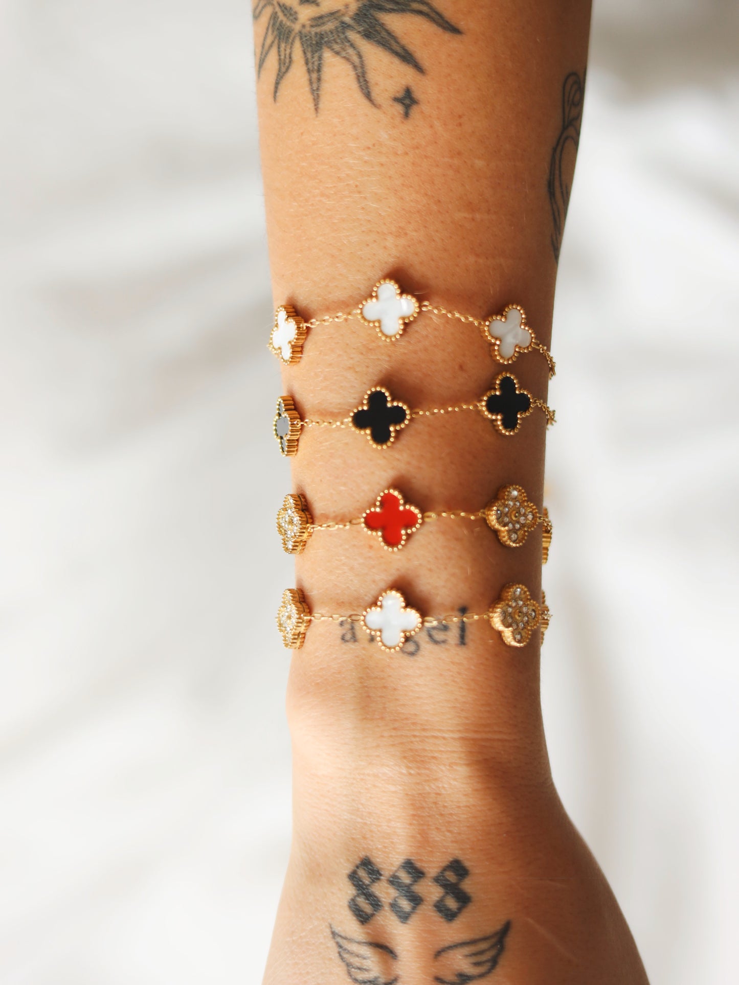 Crystal Clover Bracelet