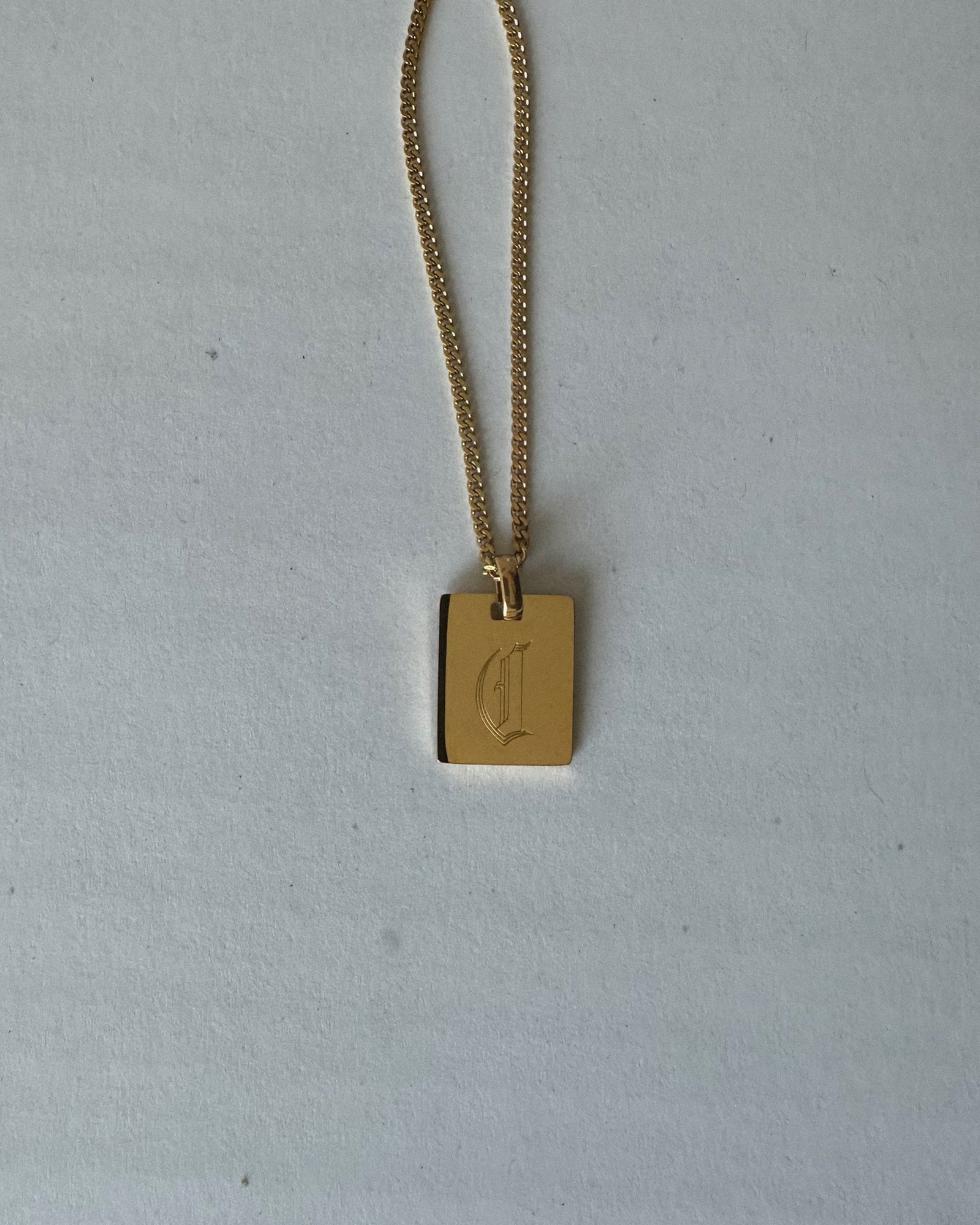 Letter Plate Necklace