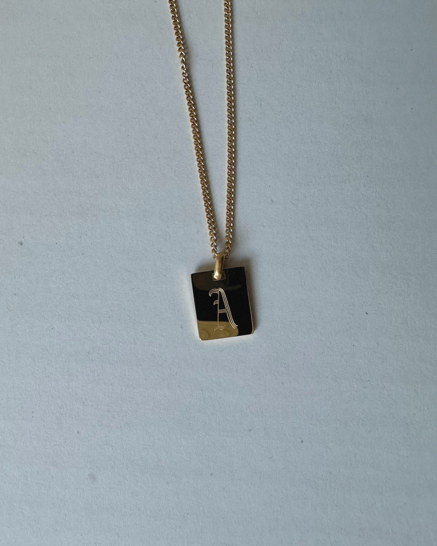 Letter Plate Necklace