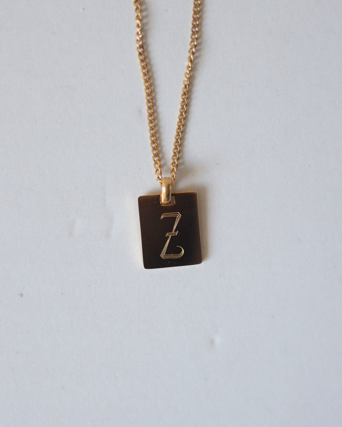 Letter Plate Necklace